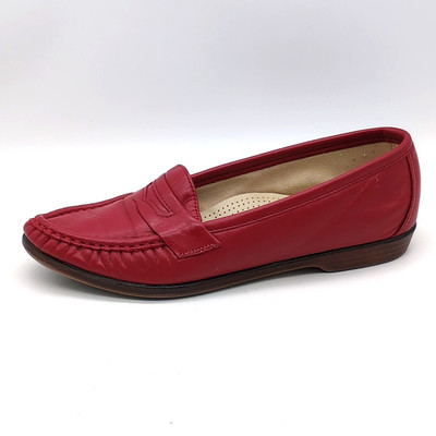 SAS Shoes Womens Red 8 Narrow Leather Loafers Classic Tripad Comfort 13180