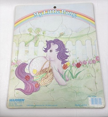 1983 My Little Pony Puzzle Vintage Frame Tray Hasbro Warren 11x14 USA