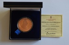 1797 Copper Penny Re Strike London Mint COA