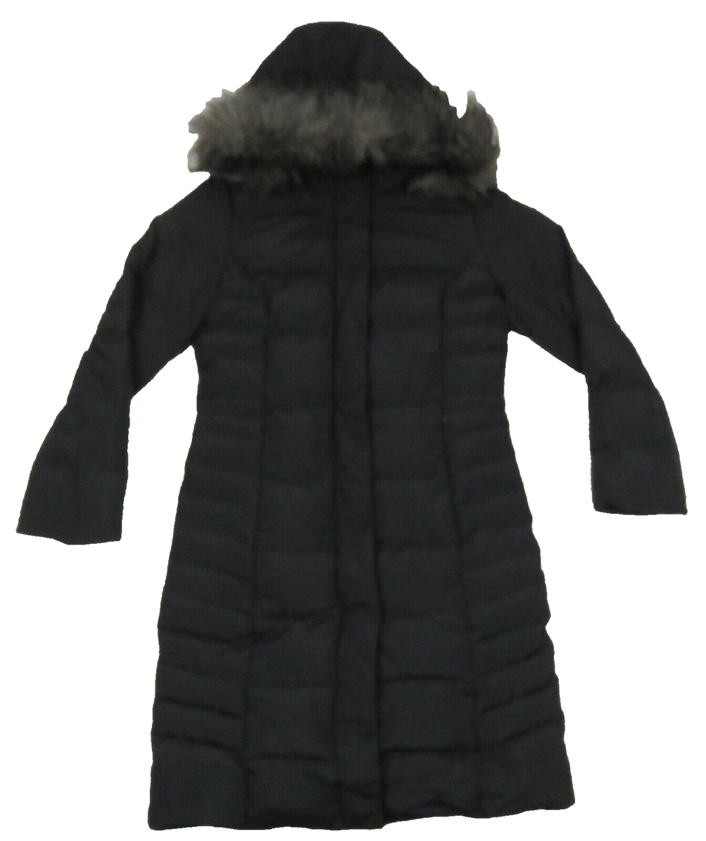 Calvin Klein Down Quilted Faux Fur Hooded Full Zip Puffer Long