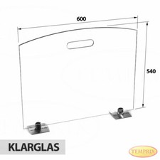 Parascintille Vetro Protezione Anti Spruzzo Camino Forno Griglia di Acciaio Inox
