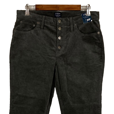 $79 J.Crew womens Button Fly high rise skinny corduroy pants size 31P petite