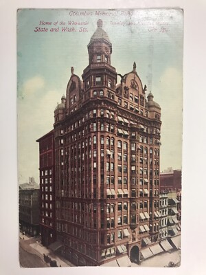 #ad vintage 1911 columbus memorial building chicago divided back postcard $19.99