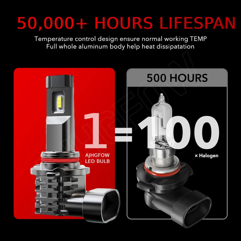 For Ford Transit-150 250 350 2015-2022 LED Headlight High Low Bulbs Kit 9005&H11 - Image 2 of 4