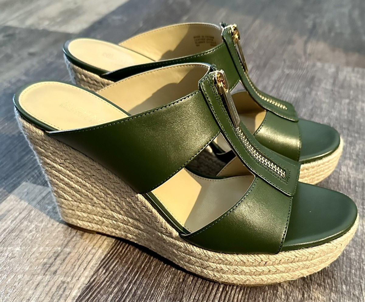 Olive Green Sandals Michael Kors Sandals Olive Wedge Michael Kors