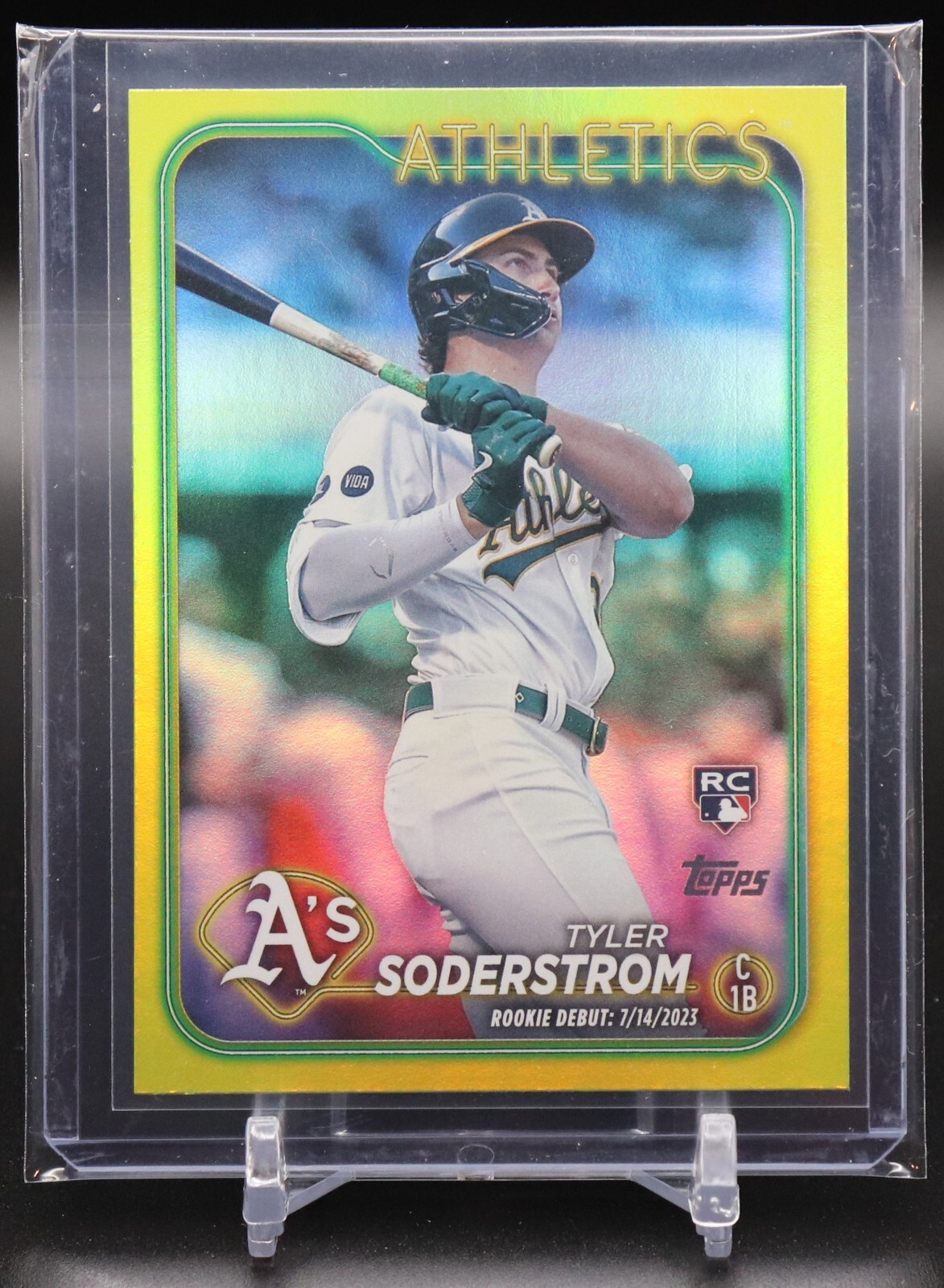2024 Topps Update Tyler Soderstrom Rookie Yellow Rainbow Foil US116 (RC)