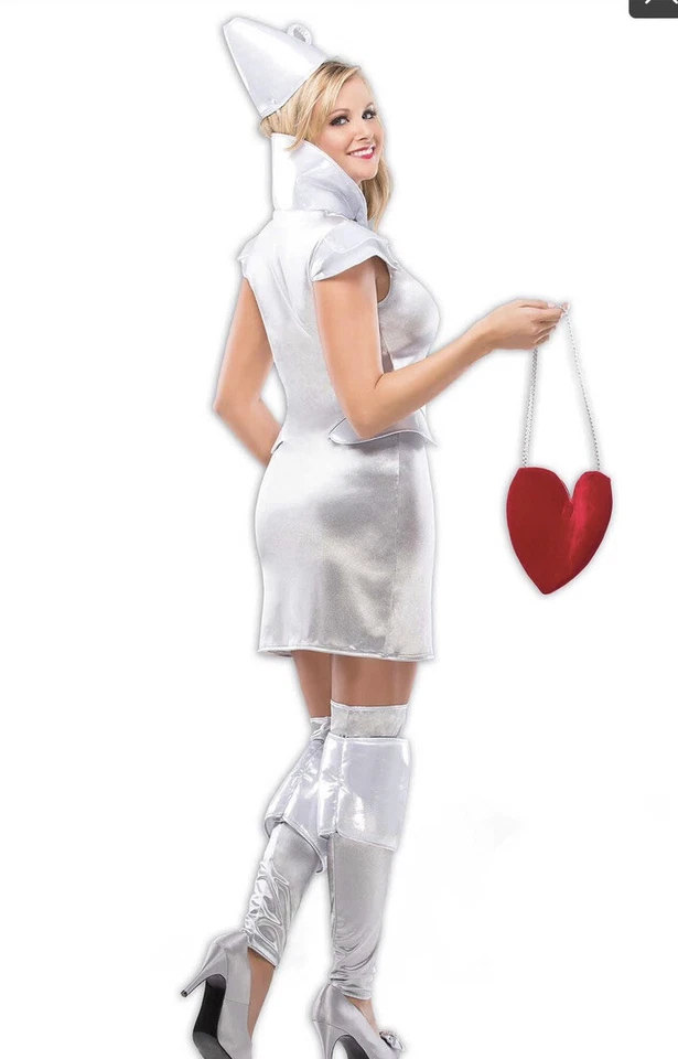 Tin Woman “Sin In Tin” Adult Wizard of Oz Costume Halloween Medium/Large M/L - Image 2 of 4