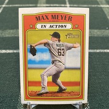 2021 Topps Heritage Minors Base In Action #183 Max Meyer  - GCL Miami Marlins