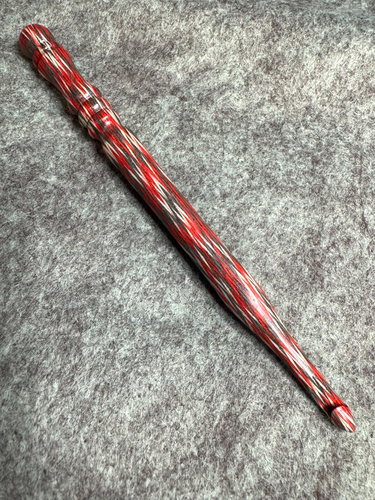 Hand carved ARGYLE SOCKS WOOD YARN CROCHET HOOK size I - Picture 2 of 4