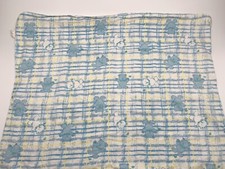 REGENT BABY PRODUCTS CORP BLANKET BLUE WHITE YELLOW TEDDY BEARS SOFT PLUSH 28x30