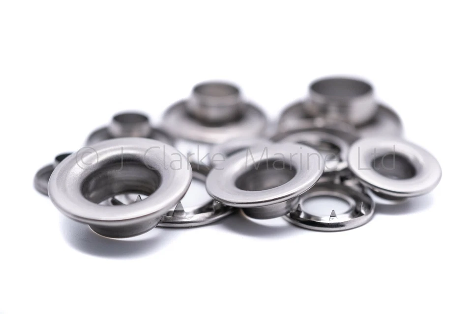 Grommets eyelets marine grade stainless steel rolled rim heavy duty 7mm - 16mm — 第 4/4 张图片
