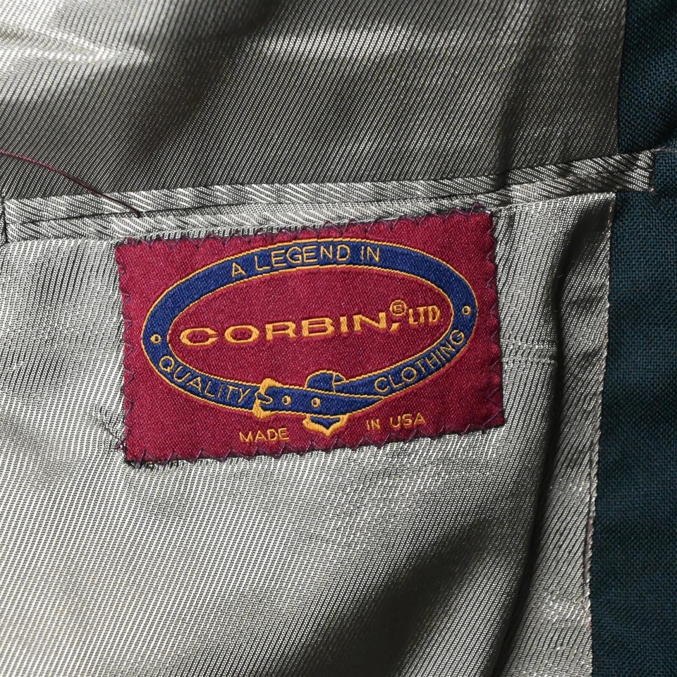 Blazer Abrigo Deportivo De Colección Hecho en EE. UU. Corbin 44R Lana Verde Botón Dorado para Hombres Foto 4 de 4