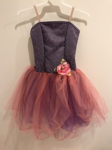 Curtain Call Costumes Child Small CSM DayDream Purple Pink Tulle w Flower