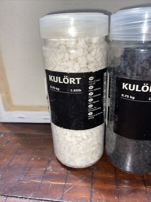 4 IKEA KULÖRT KULORT DECORATIVE CRAFT STONES white, black, blue
