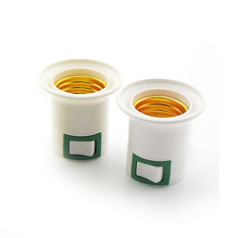 E27 Base LED Light Lamp Holder Bulb Adapter Socket Converters with ON ...