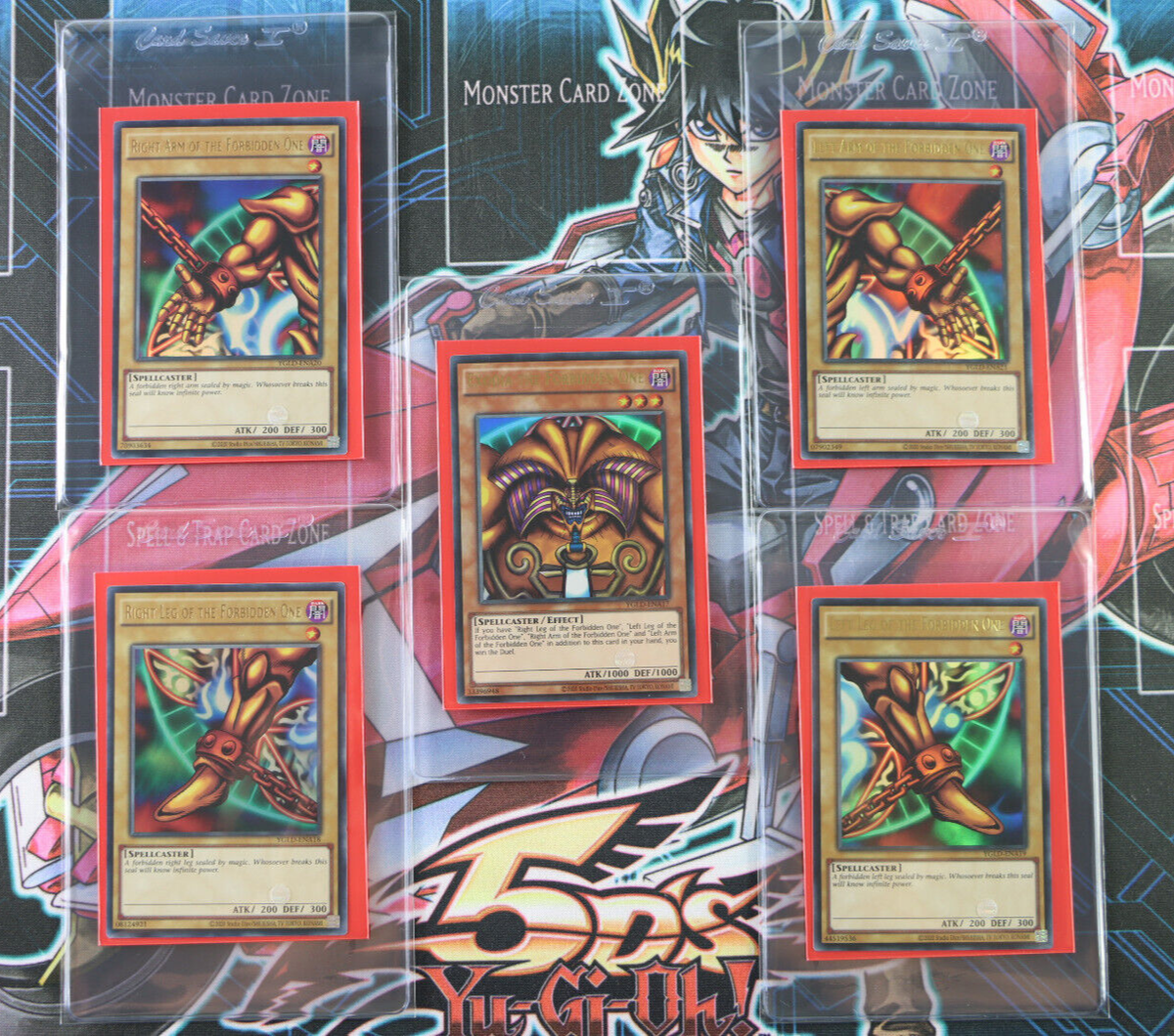 YuGiOh Exodia The Forbidden One YGLD-ENA17 A18 A19 A20 A21 Ultra Rare 5  Card Set