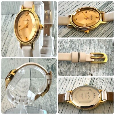 agete watch oval dial gold Used From Japan Check description | eBay