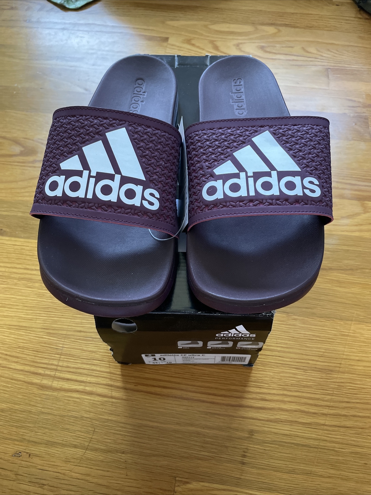 adidas men's slides size 10