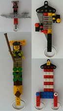 Produktbild - 1 Schlüsselbrett aus Lego Steinen mit Schlüsselanhängern Legosteine Anhänger 