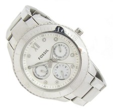 Fossil Damen Armbanduhr Perlmutt Day Date Kristall ES-3098 5ATM Batt neu S173