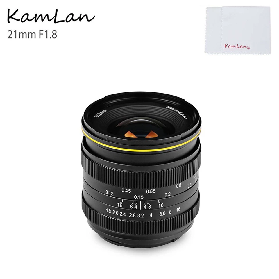 US KamLan 21mm F1.8 APS-C Wide-Angle Manual Focus Lens For Fujifilm FX Mount - Image 3 of 4