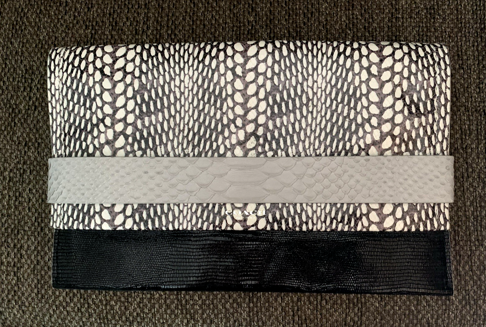 Coach Bleecker Exotic Leather Clutch with Tag - Original Retail $398