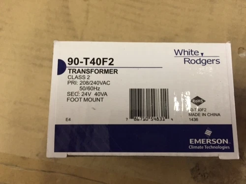 White Rodgers 90-T40F2 Class 2 Transformer Energy Limiting  (NEW)