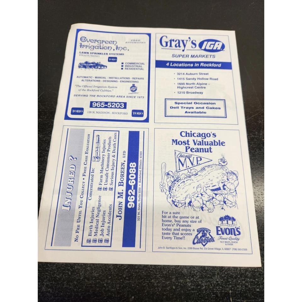 1995 Rockford Cubbies Rooster - Inaugural Season - Image 2 of 4