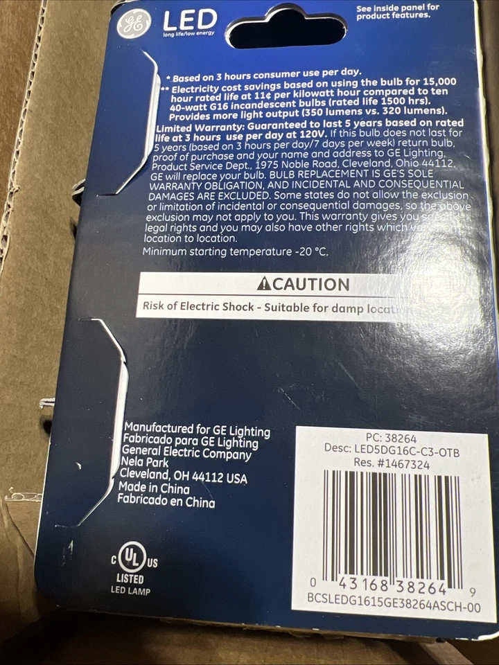 LED GE Decorative Globe Bulb Base Standard Clear Soft 40 Watts Soft White 3 Pack - Image 2 of 3