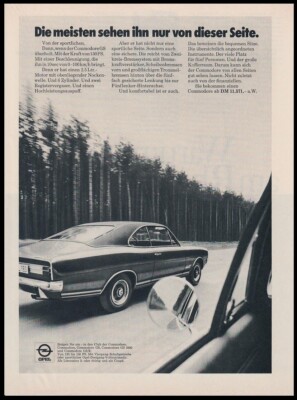Opel Commodore A GS - Reklame Werbeanzeige Original-Werbung 1971 (1)