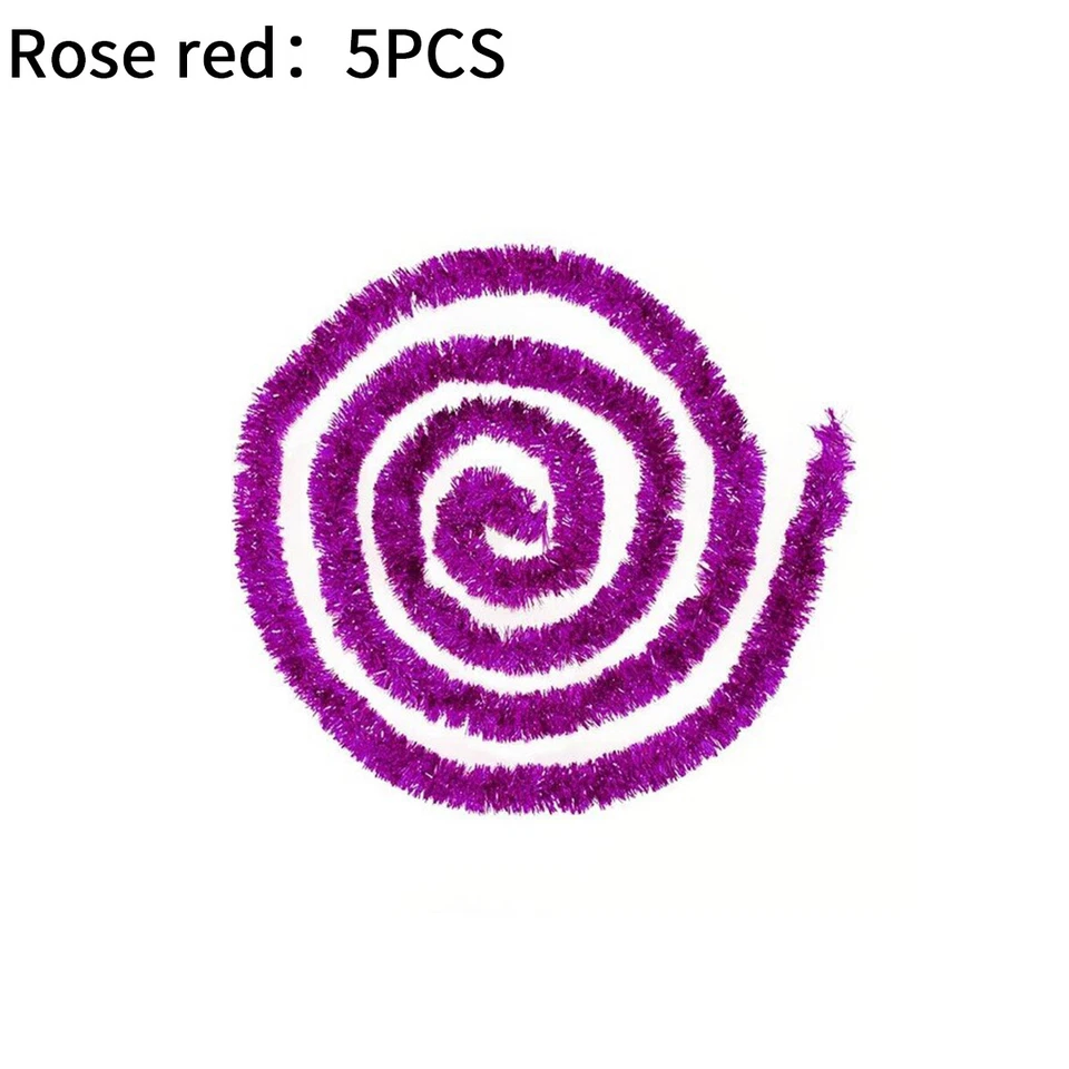 6.5FT Tinsel Chunky Christmas Tree Decoration Home Party Xmas Garland UK