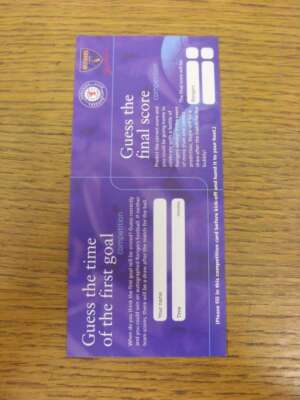circa 2000's Rangers: Guess The Final Score - Competition Slip. Wenn dieser Artikel