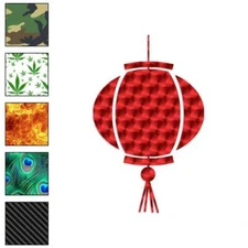 Oriental Lantern Paper, Vinyl Decal Sticker, 40 Patterns & 3 Sizes, #3098