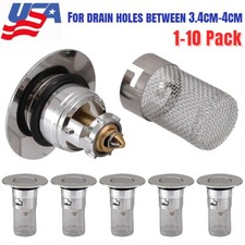 1-10X Bathroom Sink Plug Stopper Wash Basin Core Bounce Pop Up Drain With Filter