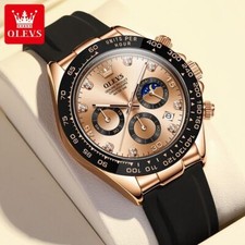 OLEVS Orologio Cronografo Calendario Fasi Lunari Luminoso Sportivo Orologi da Polso Uomo