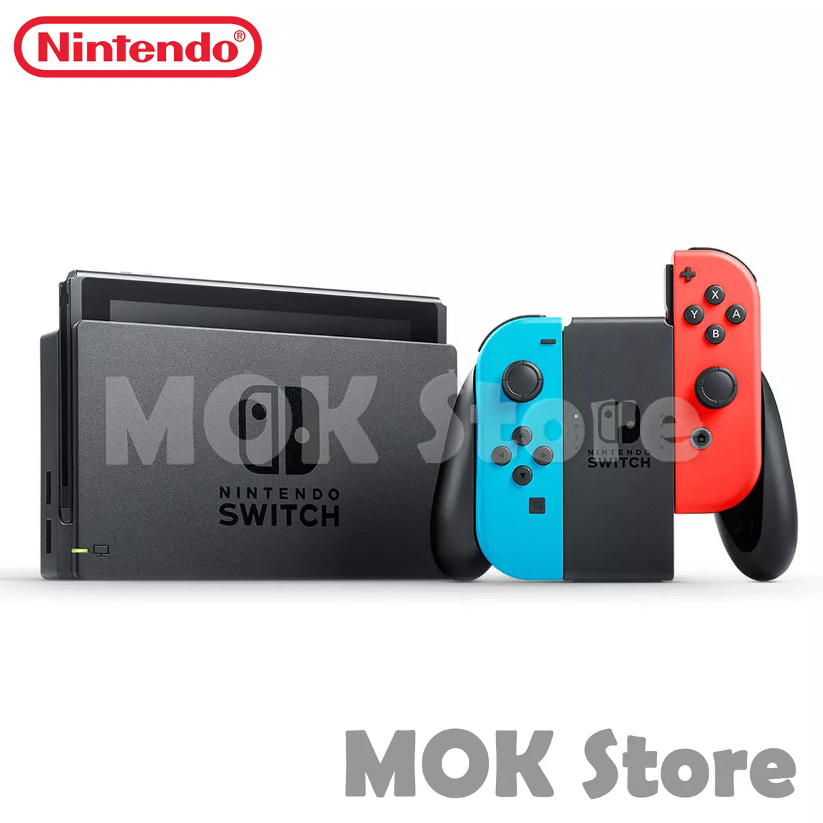 Manettes Nintendo Switch sans fil Joy Con - Bleu et rouge