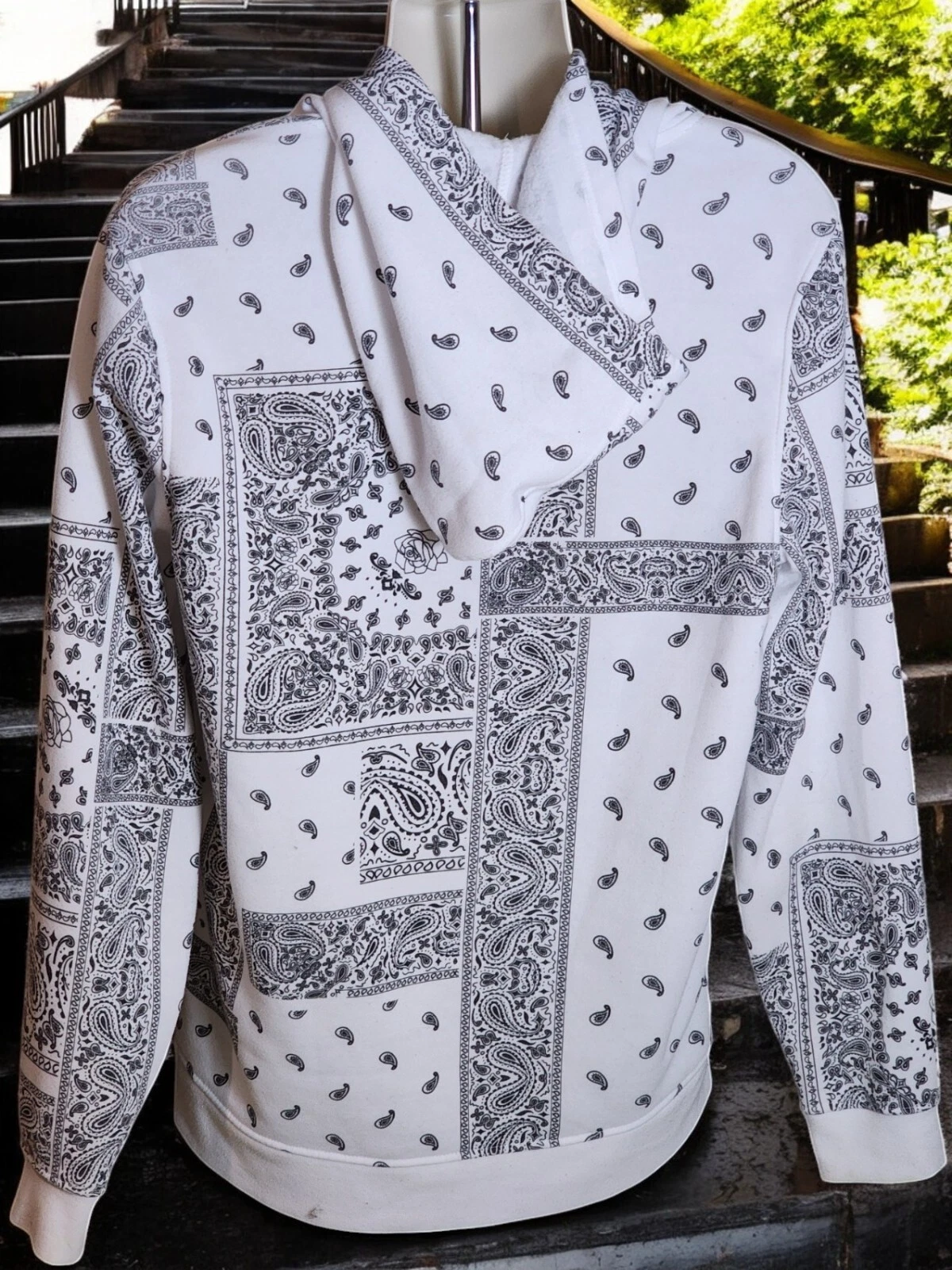 VETEMENTS BROOKLYN PANNO MFG.Camicia uomo manica lunga con cappuccio 100% poli TAGLIA L