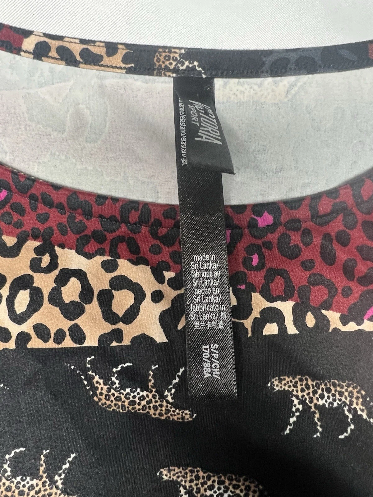 UNDERCOVER Abito sportivo Victorias secret stampa animalier schiena aperta manica 3 4 taglia S P
