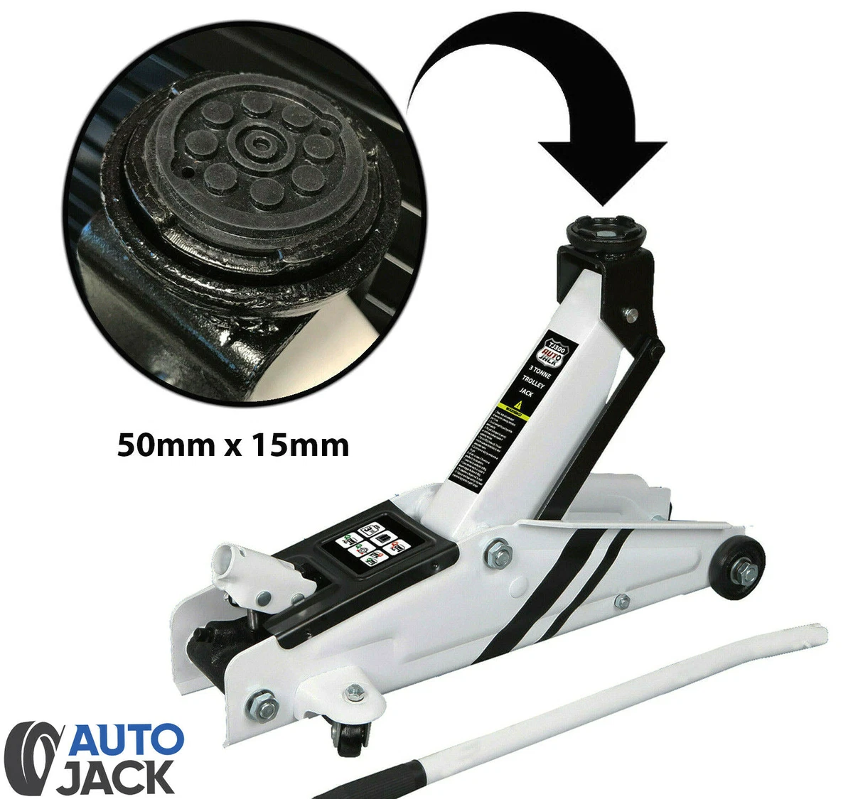 Autojack Rubber Saddle Pad Puck for TJ300 3 Tonne Hydraulic