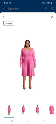 Terra & Sky Smock Waisted Dress With Pockets, Statwberry Patch 2x (20-22)