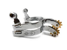 AJ Tack Youth Chrome Steel Engraved Spurs