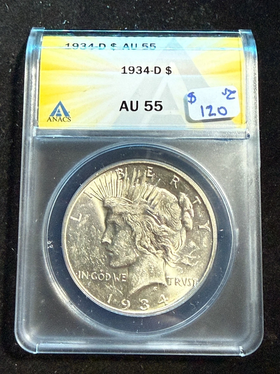 1934 Year Grade AU 55 Peace Dollars (1921-1935) for sale | eBay