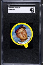 RARE 1973 Topps Candy Lids MLB Baseball Player Trading Card Dick Bosman SGC 4
