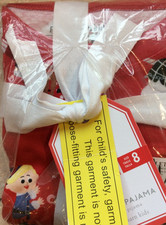 Pottery Barn Kids Organic Rudolph Tight Fit PJ Set 8 Pajamas NWT Christmas Red