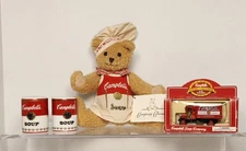 CAMPBELLS SOUP COLLECTION! 1995 DOUGLAS CO CLASSICS TEDDY S&P SHAKERS & TRUCK
