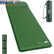 Memory Foam Sleeping Pad Inflatable Camping Mat Self-Inflating Travel Outdoor US