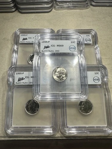 1995-P Roosevelt Dime — photo from the most recent tracked eBay sale