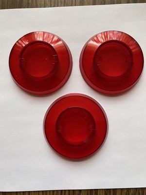 Williams Bally Pinball Pop Bumper Cap - Red Transparent - Set of 3 Terminator 2