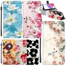 Flower Personalised Wallet PU Case Cover For Samsung Galaxy A17 A36 A56 S25 Plus