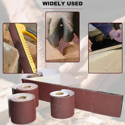 Total 20 Yard 2-3/4 Inch Wide PSA Sandpaper Roll Assorted - 80 120 220 400 Gr..